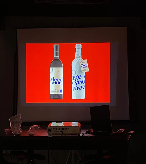 Apresentação dos rótulos Mood Wine