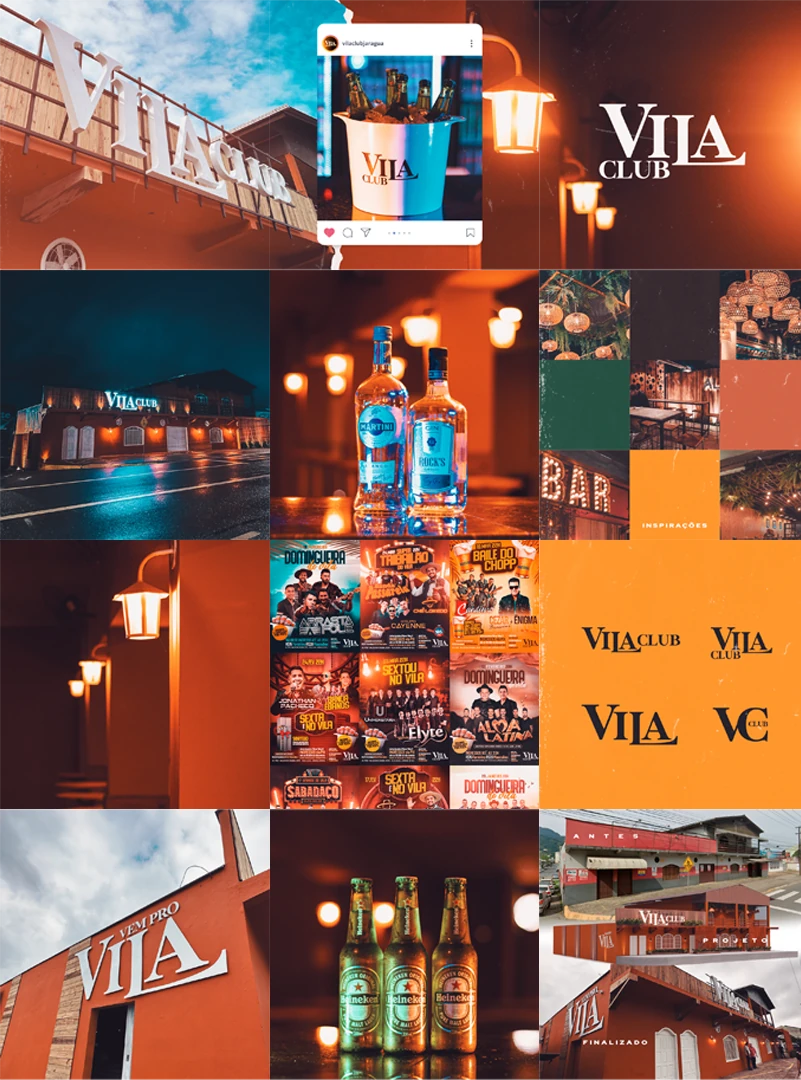 Identidade visual, ambiente e campanhas do Vila Club